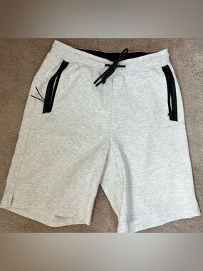 Men's Small Tall Light Gray Drawstring Athletic Shorts NWT
